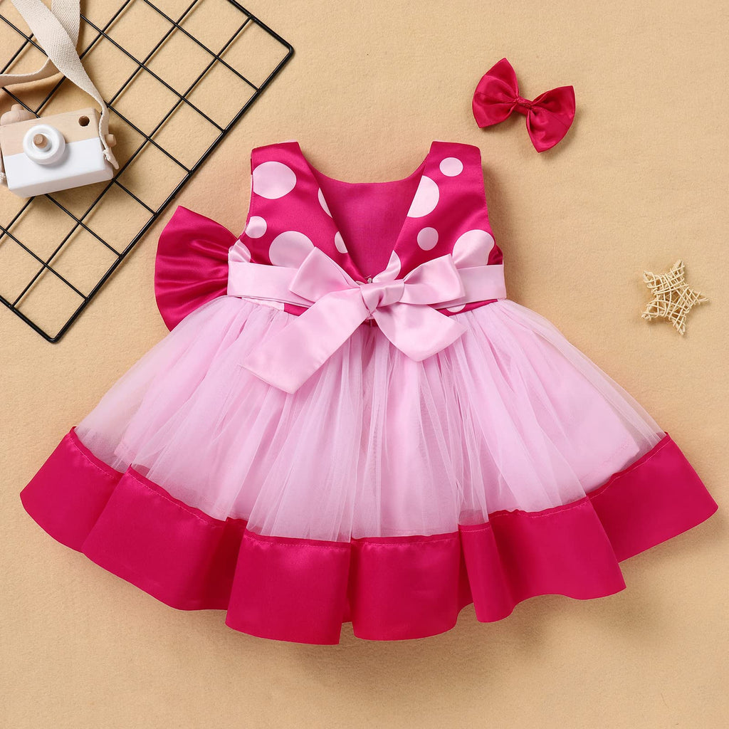 Newborn Toddler Baby Girl Princess Dress Cake Smash Birthday Tutu Dress+Headband Outfits Halloween Christmas Baptism Party