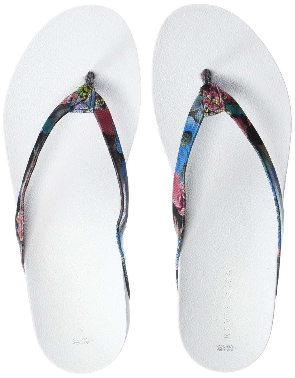 Revitalign RV4202411 Womens Sandy Flip Flop  Blue Multi Color - Size 11