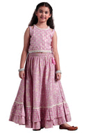 Libas Kids Girl'S Cotton Lehenga Set (90064K_Pink_9-10Y)