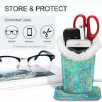 FINTIE Plush Lined Eyeglasses Holder, Glasses Stand Case, Anti-scratch Glasses Storage Organizer for Desk, Nightstand, Office, S