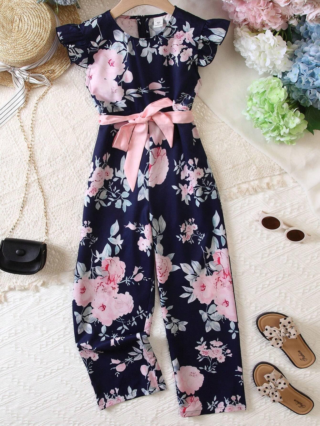 Tagas Girl'S Crepe Full Length Jumpsuits (Gjs-10-Blue)