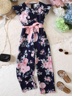 Tagas Girl'S Crepe Full Length Jumpsuits (Gjs-10-Blue)