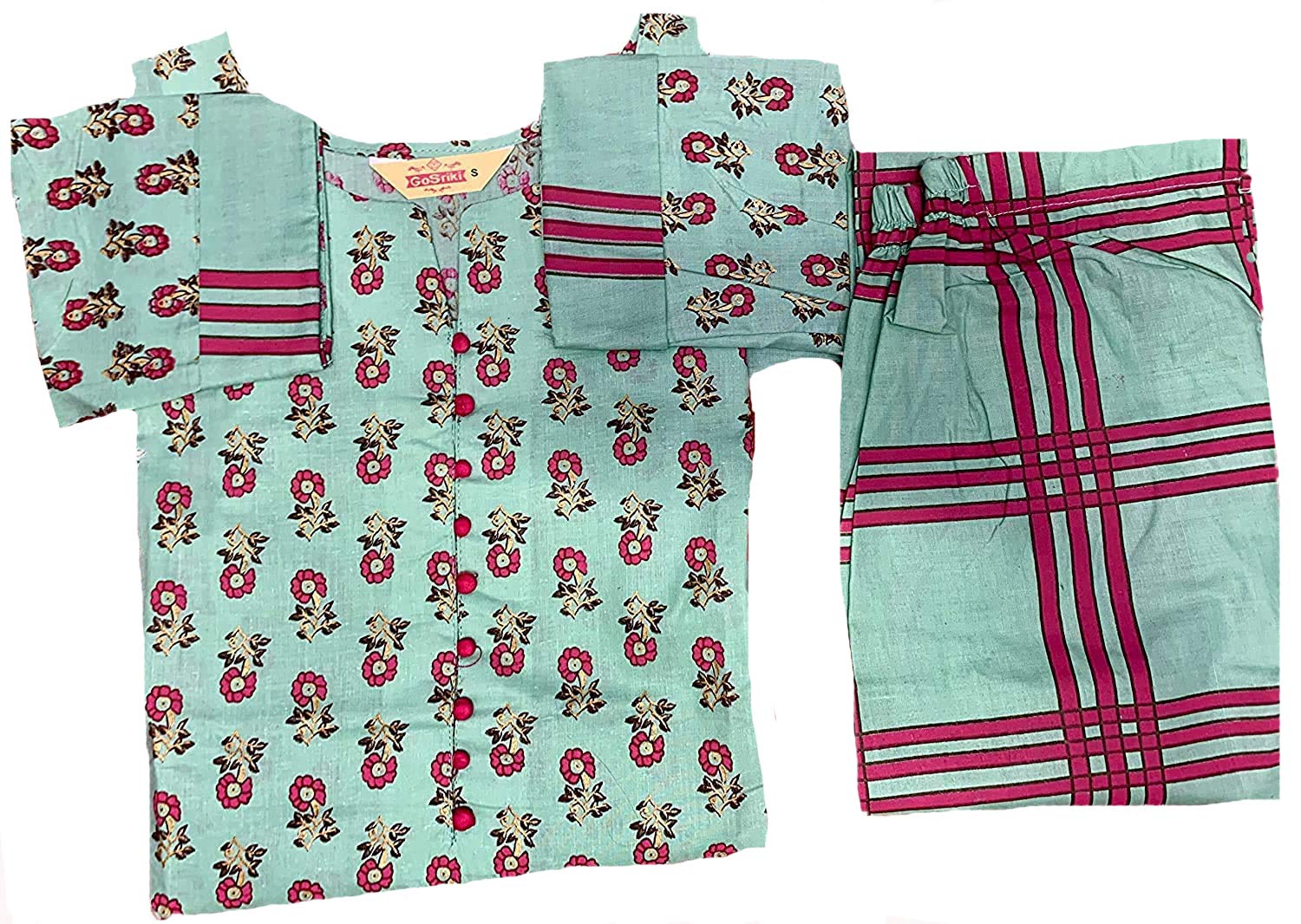 Anni Designer Women Cotton Printed Straight Kurta With Palazzos & Dupatta (Deb-Cotton Set3)