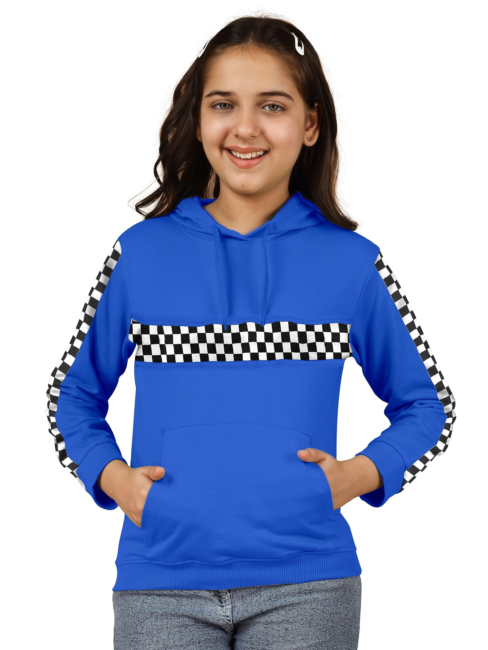Kyda Kids GirlS Cotton Hooded Neck Hoodies - Sweatshirt With Hoodies Full Sleeves Girls Winter Wear, Long Sleeve Sweatshirts Fo