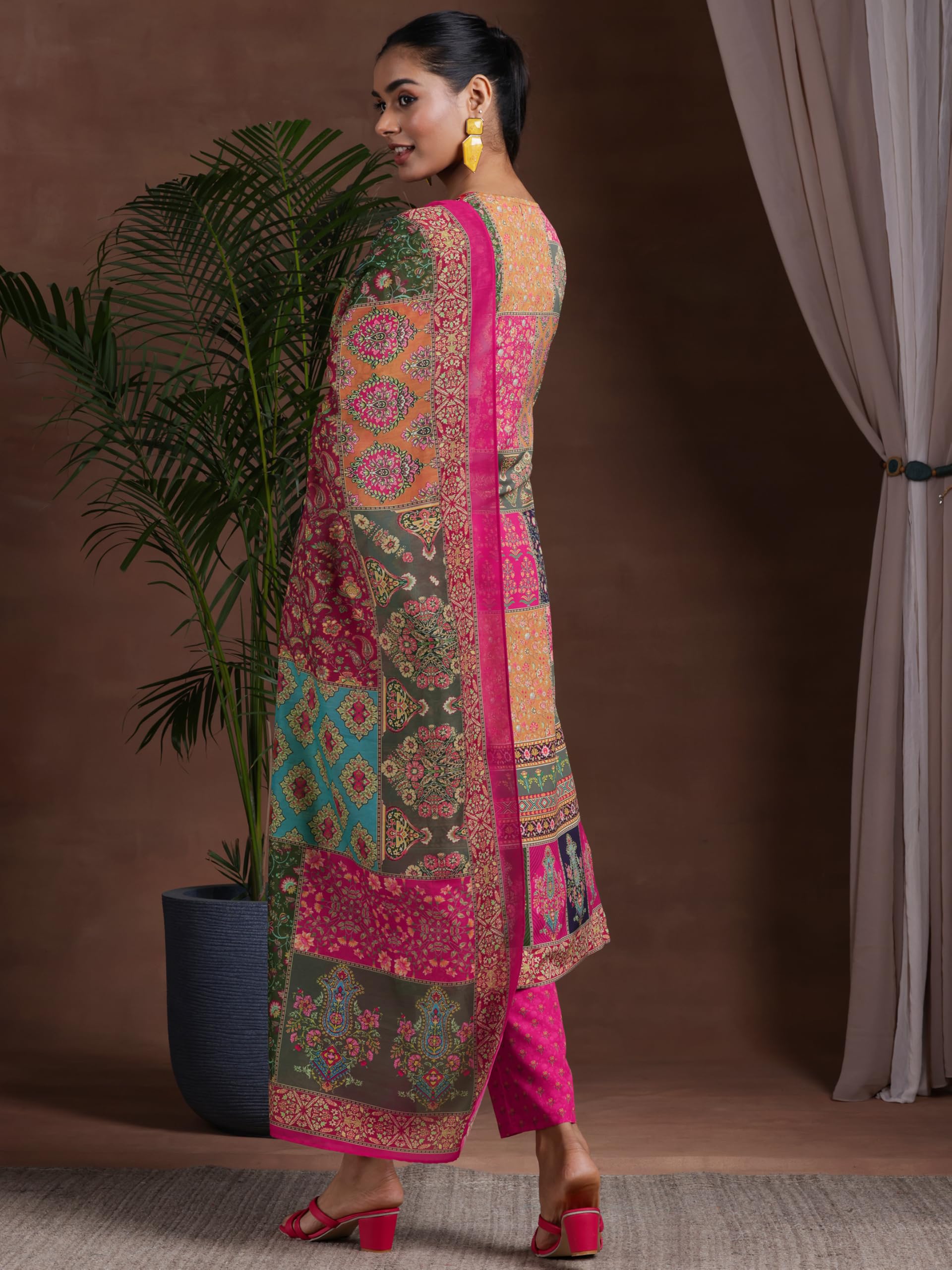 Libas WomenS Poly Crepe Kurta Set (36955_Multi