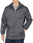 Mens Fleece-Lined Hooded Nylon Jacket - BLAcK - M(D0102H7ZXX8)