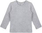 Lilax Girls' Basic Long Sleeve Round Neck Cotton T-Shirt 5 Grey