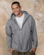 Hanes Men's Full Zip Ultimate Heavyweight Hoodie, Black, X-Large