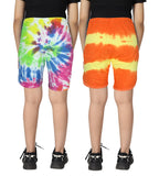 Kyda Kids 100% Cotton Kids Printed Shorts For Girls Multicolor (Pack Of 2)