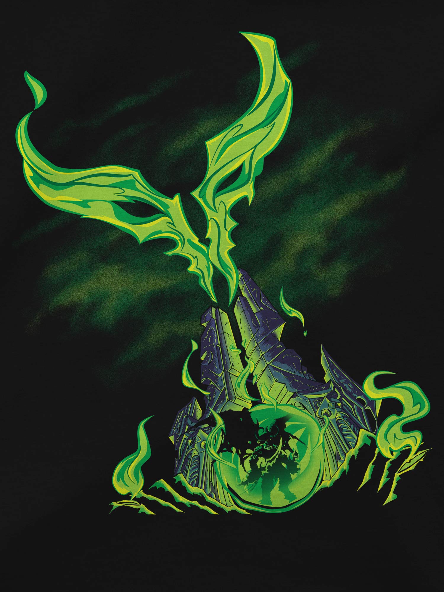 JINX World of Warcraft: Legion Obelisk Women's Gamer Graphic T-Shirt, Black, Medium