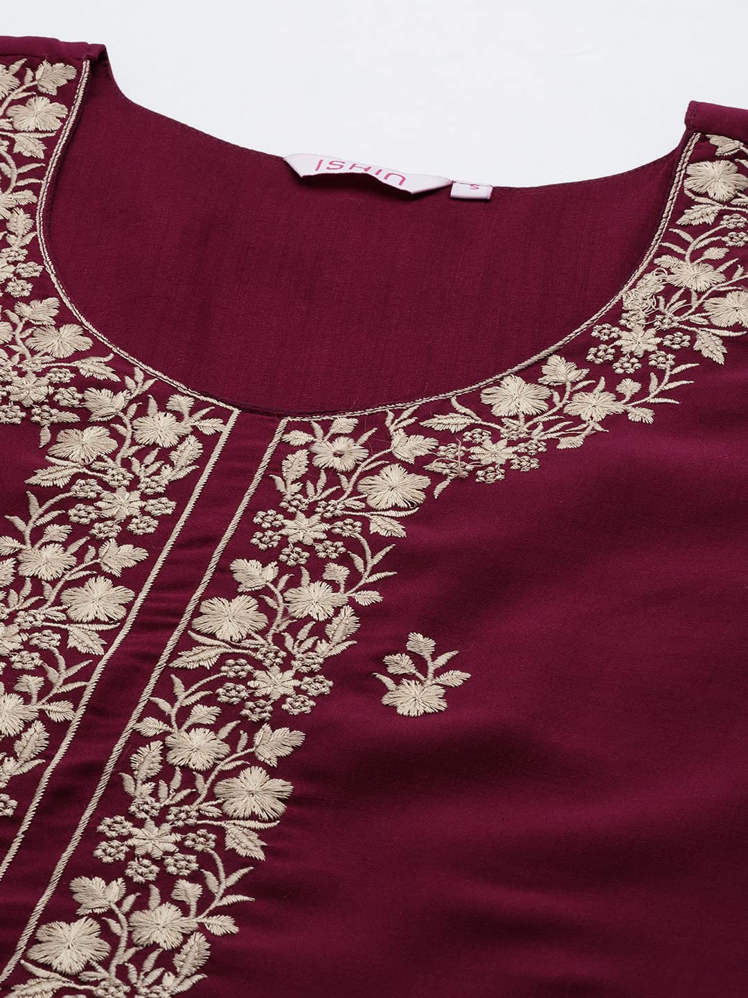 Ishin Women'S Silk Blend Teal Embroidered Straight Kurta Suit Set With Trousers & Dupatta