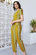 POPWINGS Casual Printed Top and Joggers Co-Ord Set for Women || Stylish Summer Co-Ords Set for Women || Round-Neck Top and Jogge