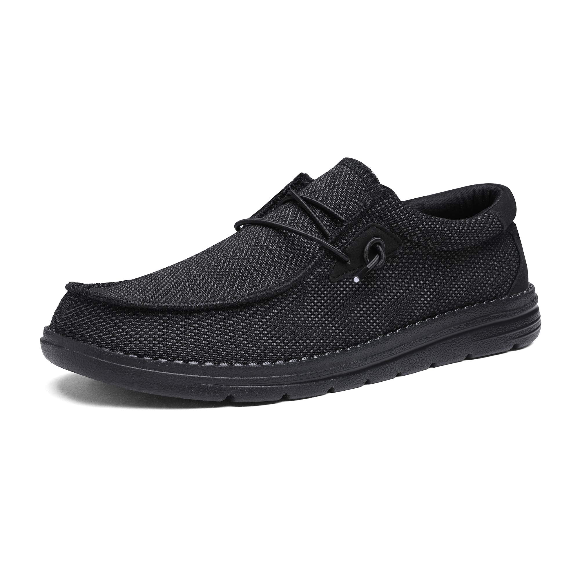 Bruno Marc Men's Breeze Slip-on Stretch Loafers Casual Shoes Lightweight Comfortable Boat Shoe 1.0,Black,Size 10 US
