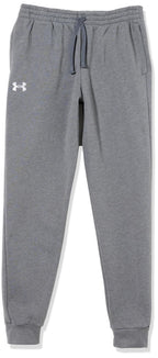 Under Armour Boys Rival Fleece Joggers, (025) Castlerock Light Heather / / White, X-Small
