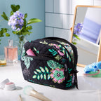 Vera Bradley Women's Cotton Medium Cosmetic Makeup Organizer Bag, Provence Paisley, One Size