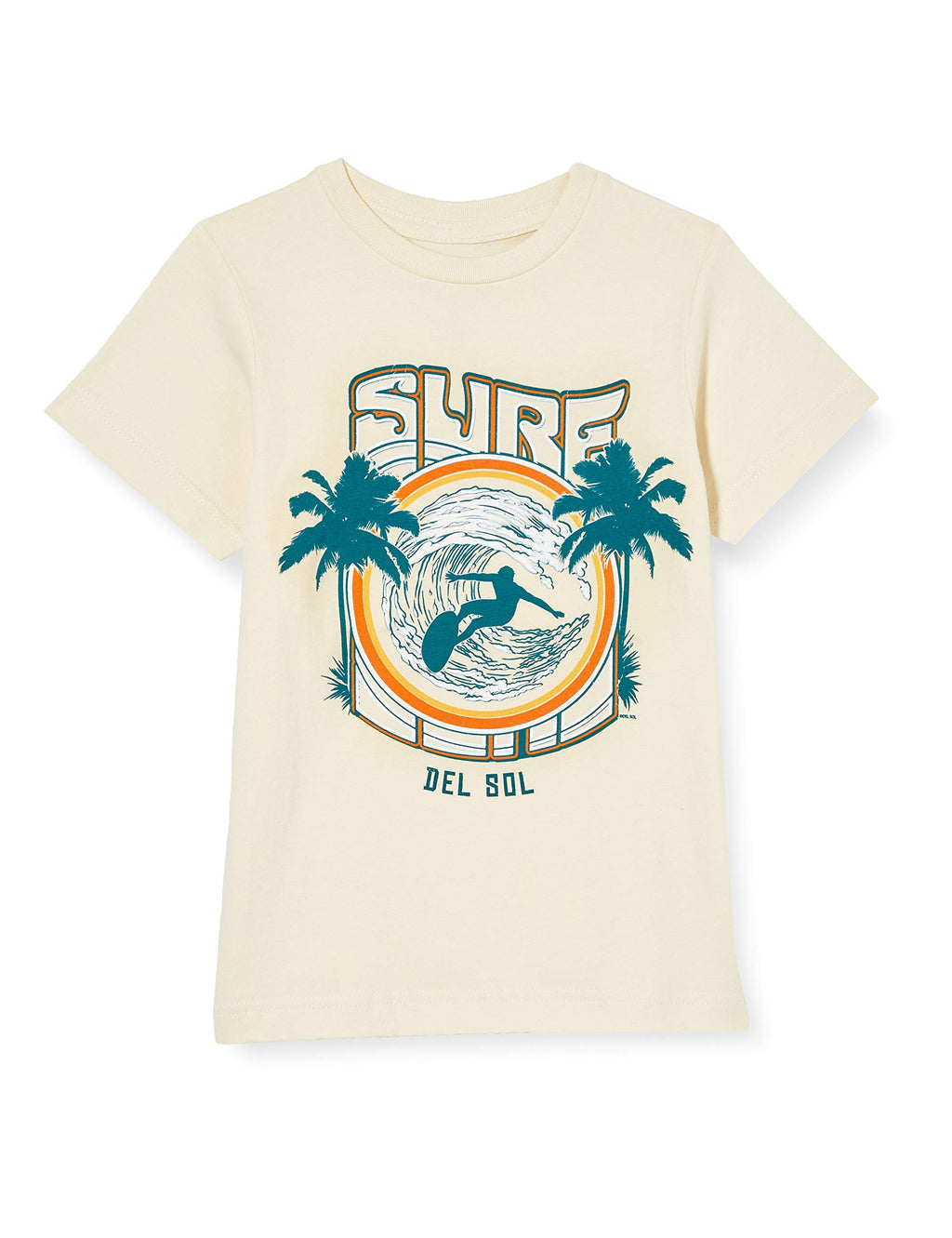 Men Crew Tee - Surf - Beige by DelSol for Men - 1 Pc T-Shirt (YXS)