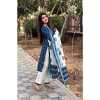 Nermosa Women Floral Printed Kurta And Pant Set With Dupatta (Xx-Large)