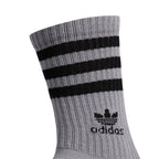 adidas Originals Men's Originals Roller 3-Pack Crew, Light Onix Grey/Black/White, Large