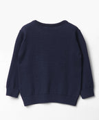 Beebay Kids Unisex Navy Blue X-Mas Tree Crew-Neck Sweater | Soft Cotton Fabric | Round Neck | Boys & Girls