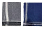 Prakasam Cotton Mens Colour Thalapathi Border Single Dhoti/Size1.28X2.00 Mtrs/Combo Pack Of 2 Dhoties