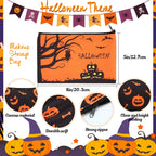 Eccliy 20 Pcs Halloween Makeup Bag Scary Ghost Bat Skull Cosmetic Bag Canvas Gifts for Girls Toiletry Pouch with Zipper for Wome