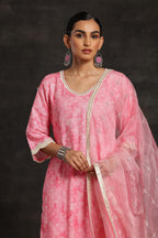 Libas Womens Printed Cotton Blend Straight Kurta With Trousers And Dupatta