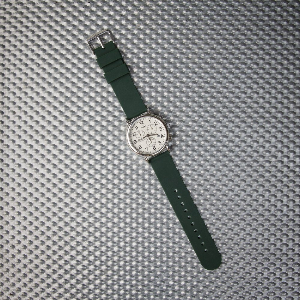 Archer Watch Straps - Silicone Quick Release Soft Rubber Replacement Watch Bands (British Racing Green, 18mm)