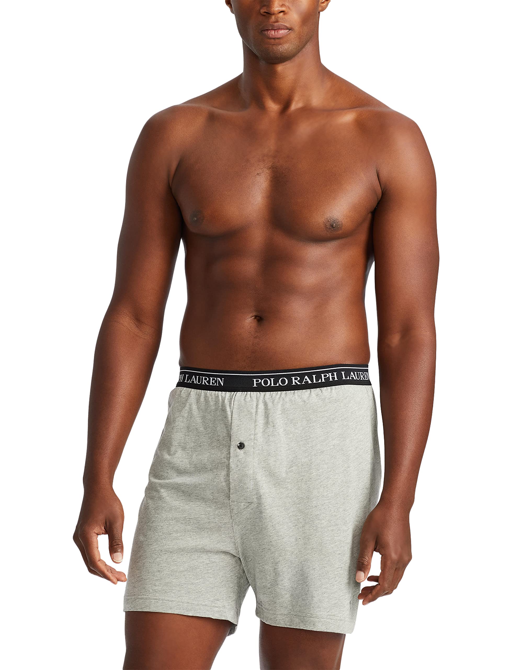 POLO RALPH LAUREN Classic Fit w/Wicking 3-Pack Knit Boxers Andover Heather/Madison Heather/Black MD
