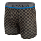 Spyder Mens Boxer Briefs 4 Pack Poly Spandex Performance Boxer Briefs Underwear (Grey/Blue/Black/Green, Medium)