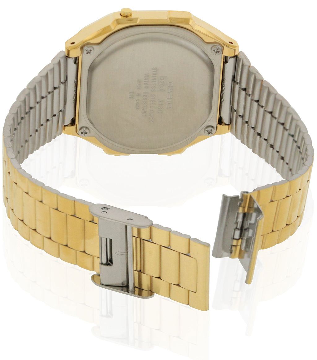 Casio A168WG-9 Men's Vintage Gold Metal Band Illuminator Chronograph Alarm Watch