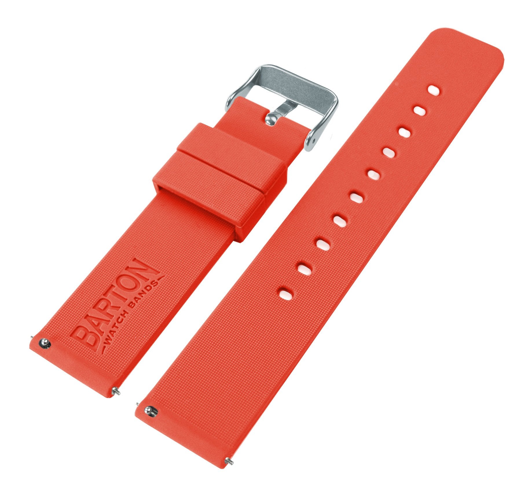 BARTON WATCH BANDS 16mm Roarange Soft Silicone Quick Release Straps