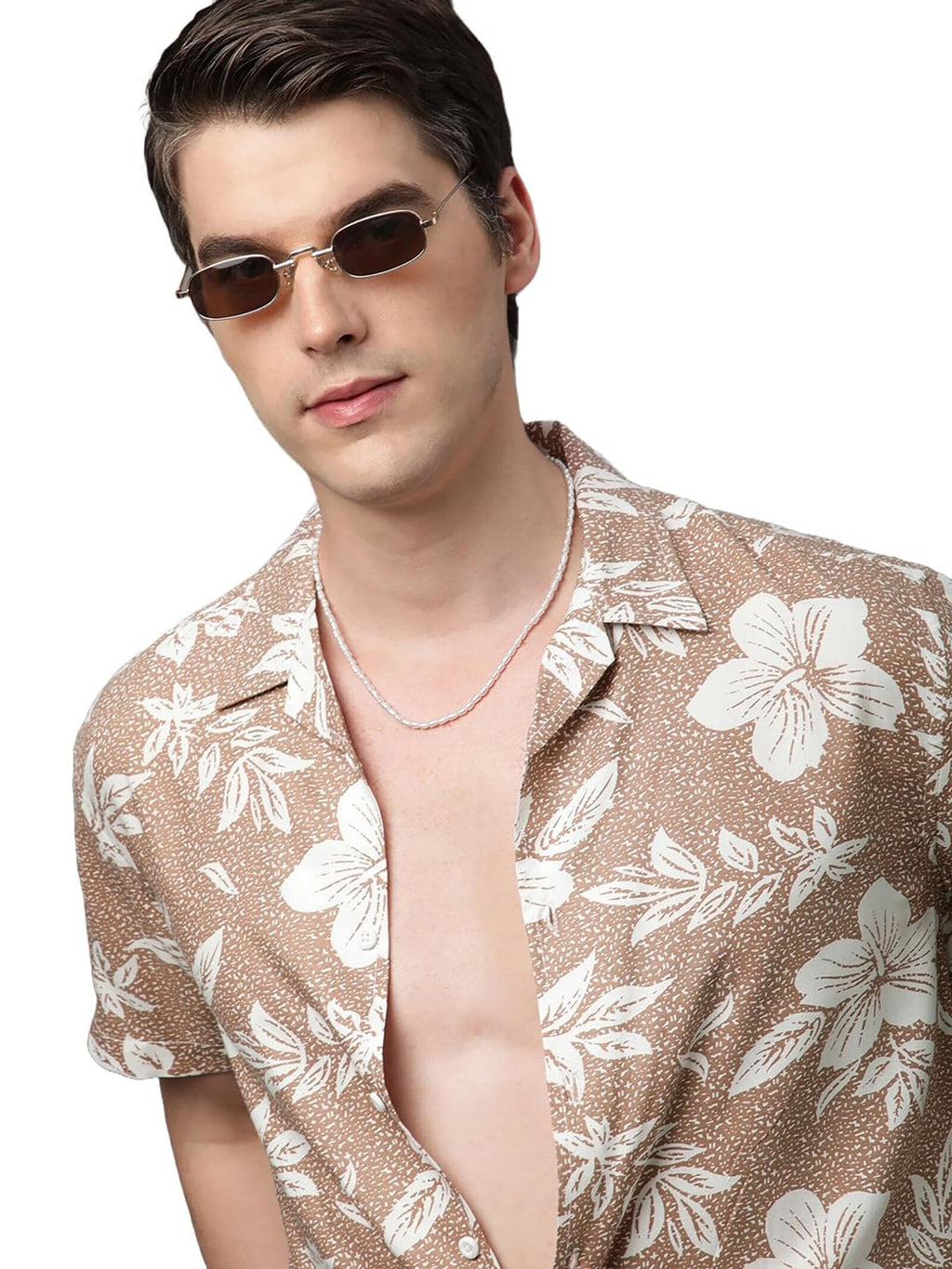 Besix MenS Rayon Floral Printed Shirt With Spread Collar Half Sleeve Standard Length Regular Fit | Shirt For Man Branded | Hs_4