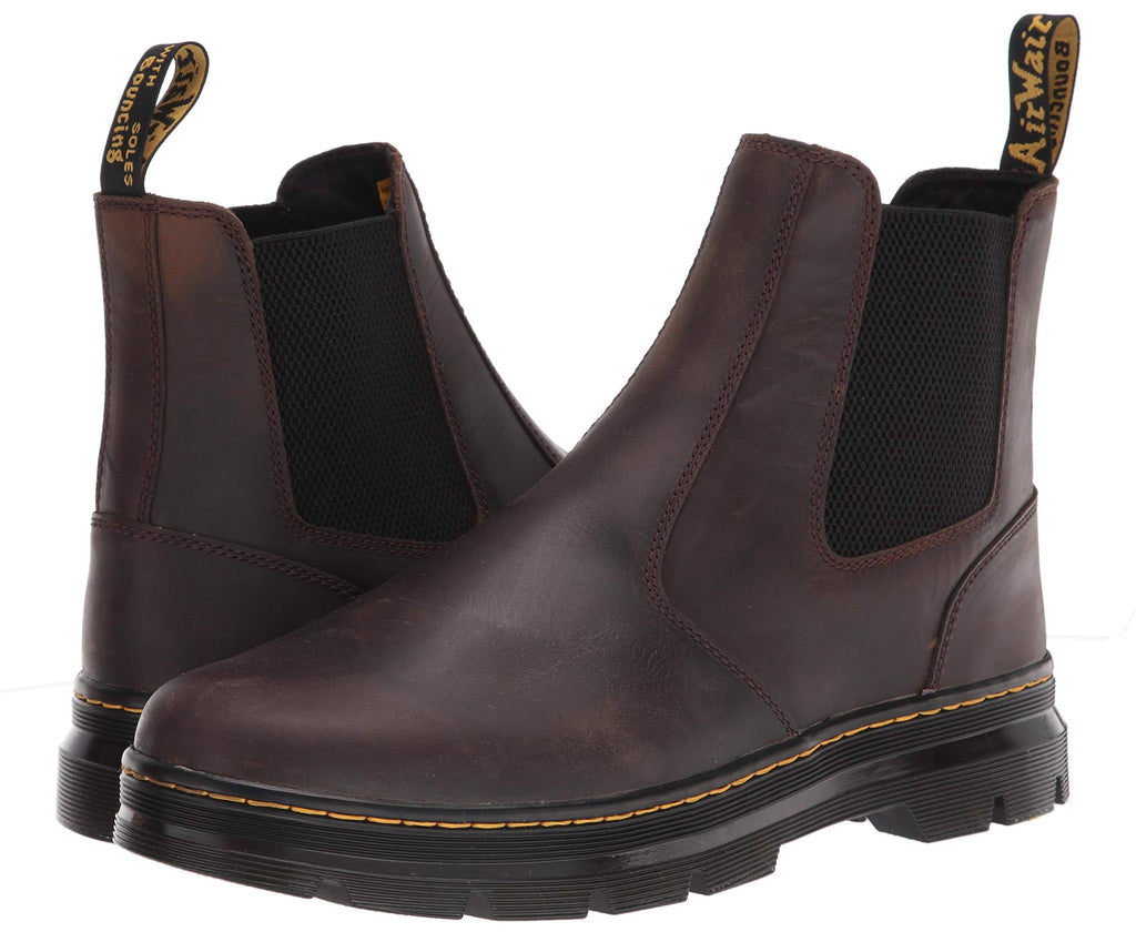 Dr. Martens Unisex Embury Chelsea Boot, Dark Brown Crazy Horse, 11 Women/10 Men