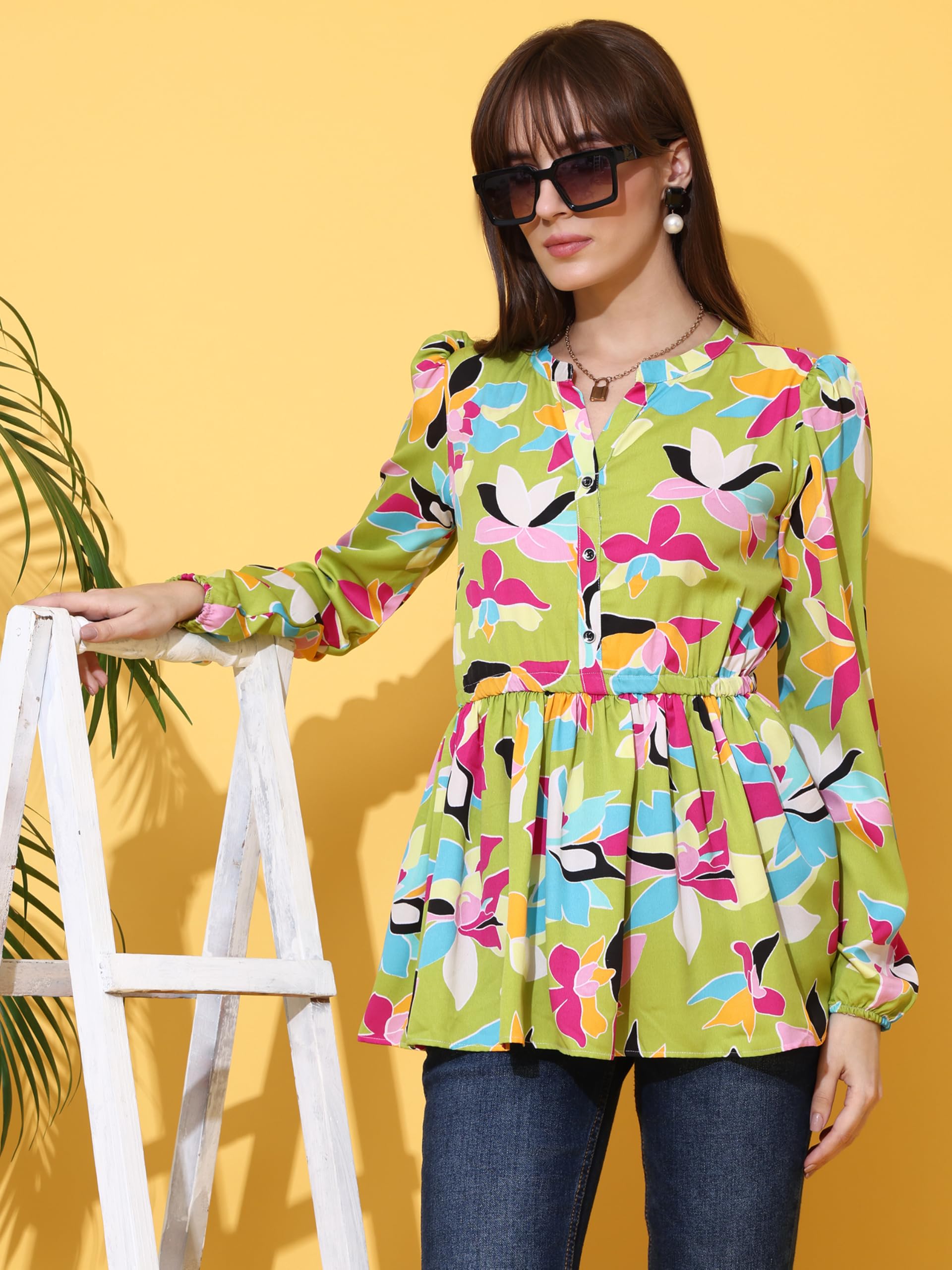 Sheetal Associates WomenS Top Shirt Stylish Trendy For Girls | Floral Printed Top | Lightweight Day Comfort