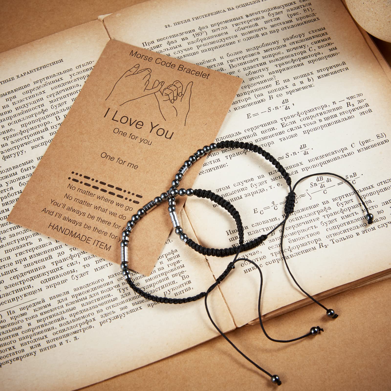 Desimtion Couples Christmas Gifts, Couples Bracelets I Love You Cute Couples Gifts for Boyfriend Girlfriend Long Distance Relati