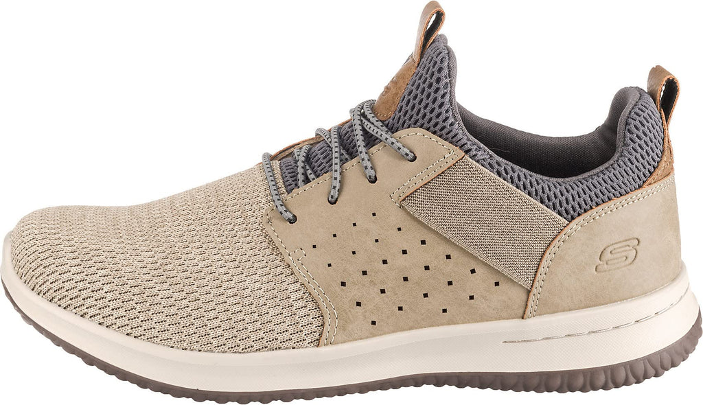 Skechers Men's Classic Fit-Delson-Camden Sneaker, Taupe, 11 M US
