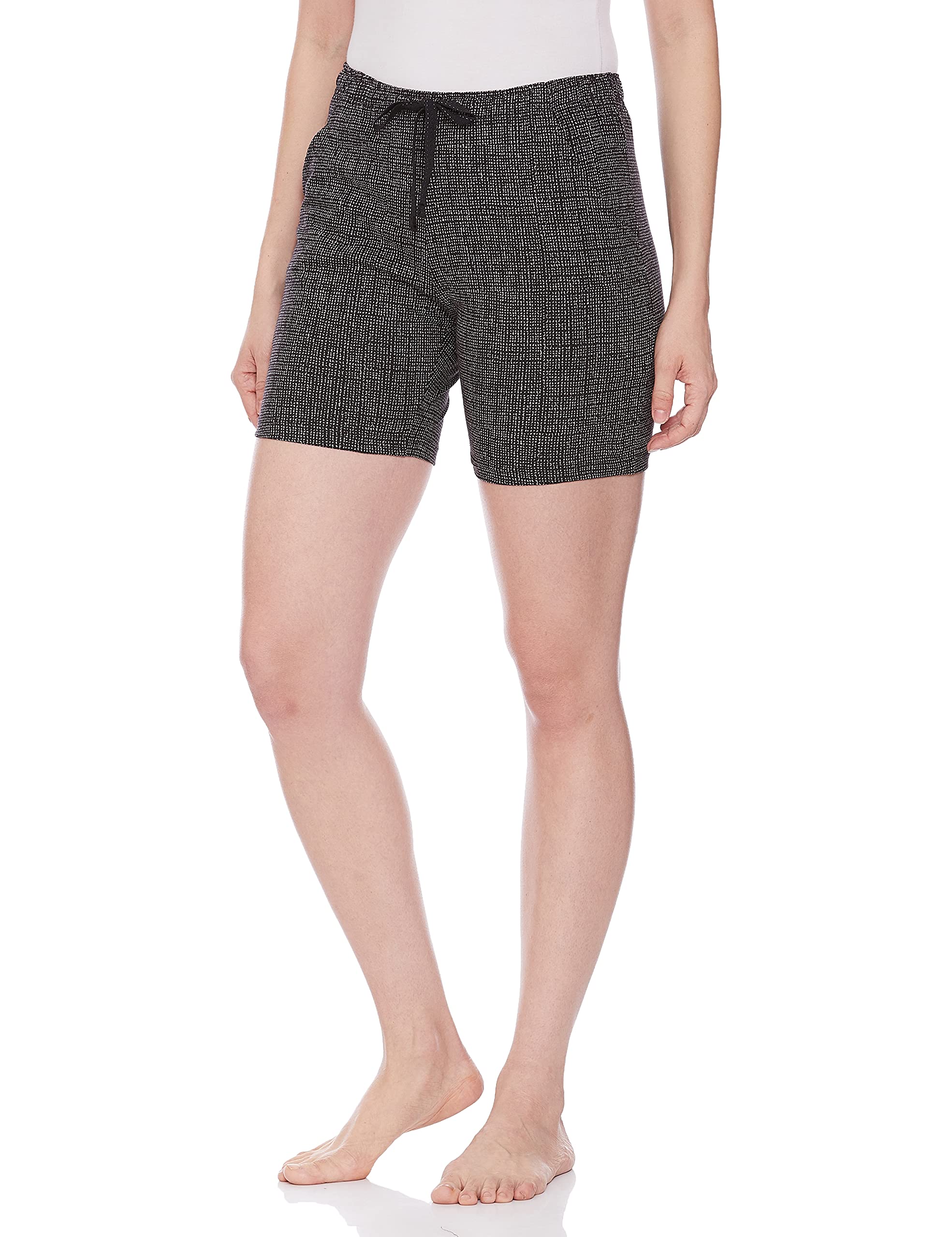 Lyra Printed Regular Fit Night Shorts Black