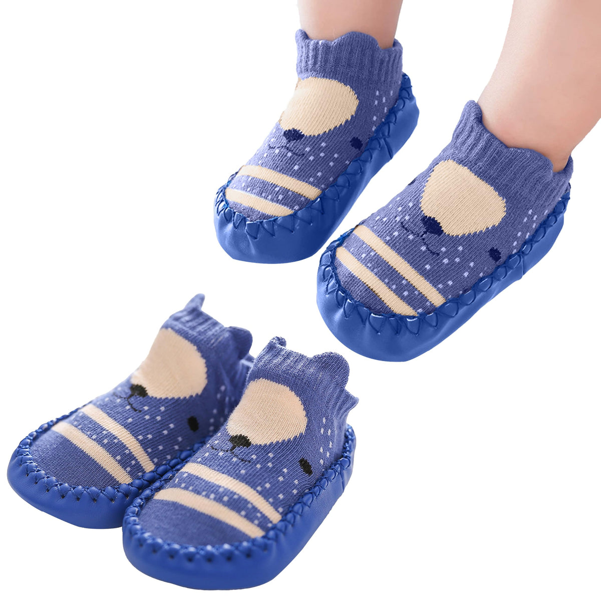 Bembika Baby Sock Shoes  Soft, Stretchy, Cotton Baby Sock Shoes For Infants  Baby Booties With Socks For Children, Ideal Kids  18-24