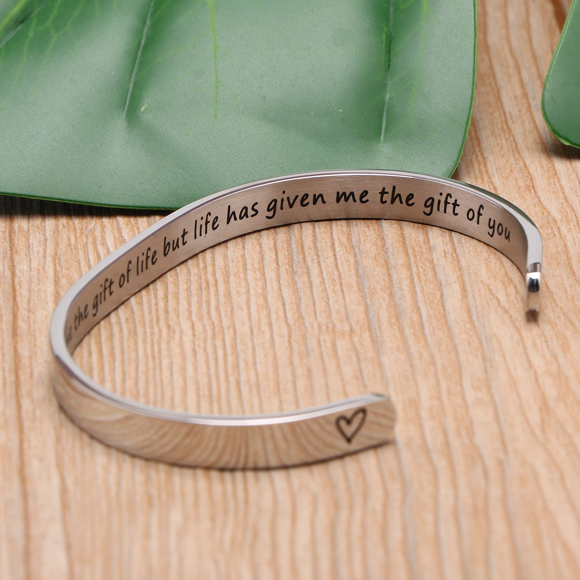 Mothers Day Gifts Inspirational Mothers Day Birthday Christmas Jewelry Gifts Bracelets for Women Engraved You May Not Have Given