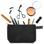 Weewooday 8 Pieces Canvas Cosmetic Bags Plain Makeup Pouch with Zipper Blank DIY Bags for Travel Toiletry Makeup Cosmetic Statio