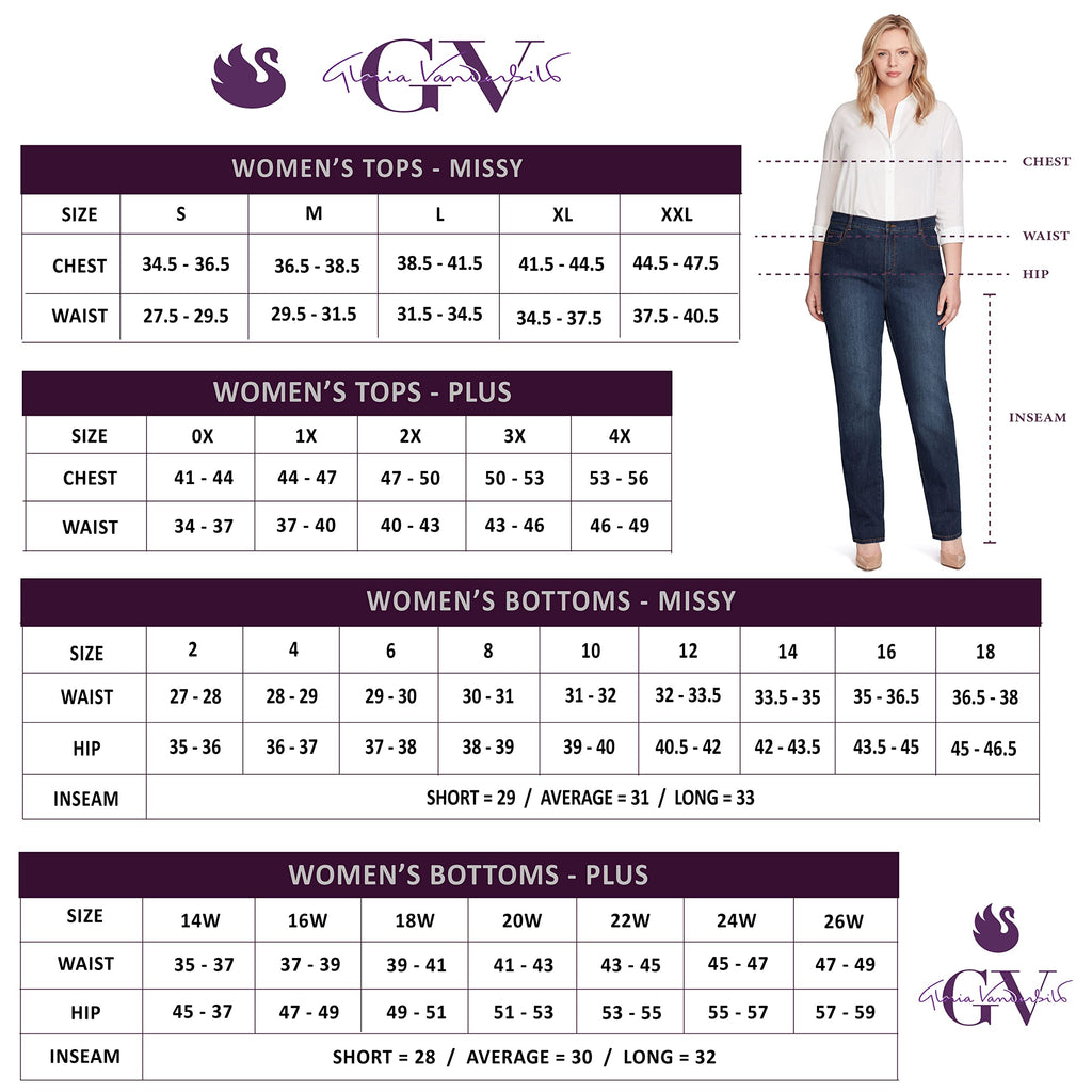 Gloria Vanderbilt womens Amanda Classic High Rise Tapered Jeans, Portland Wash, 16W