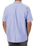 Red Kap Mens Standard Industrial Work Shirt, Regular Fit, Short Sleeve, Light Blue, 4X-Large