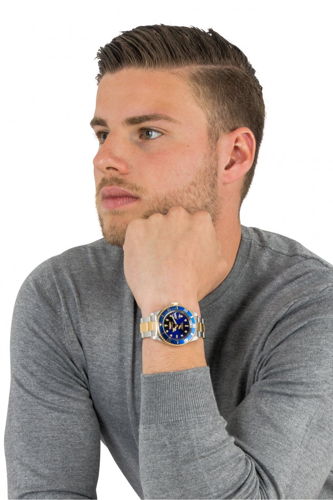 Invicta Men's Pro Diver Quartz Watch with Stainless Steel Strap, Two Tone, 20 (Model: 26972)