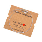 Morse Code Bracelets for Women Out of Funny Inspirational Jewelry Christmas Birthday Gifts for Her Mom Daughter Sister Best Frie