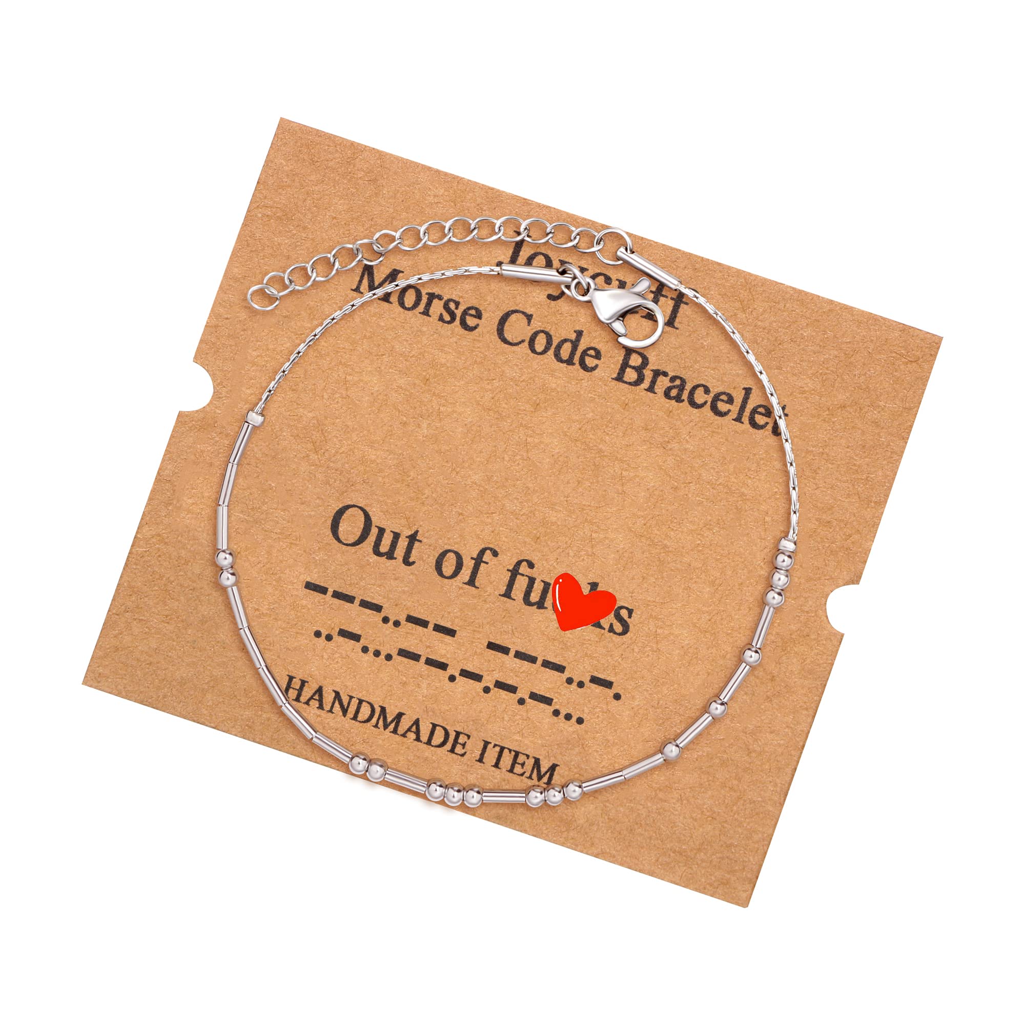 Morse Code Bracelets for Women Out of Funny Inspirational Jewelry Christmas Birthday Gifts for Her Mom Daughter Sister Best Frie