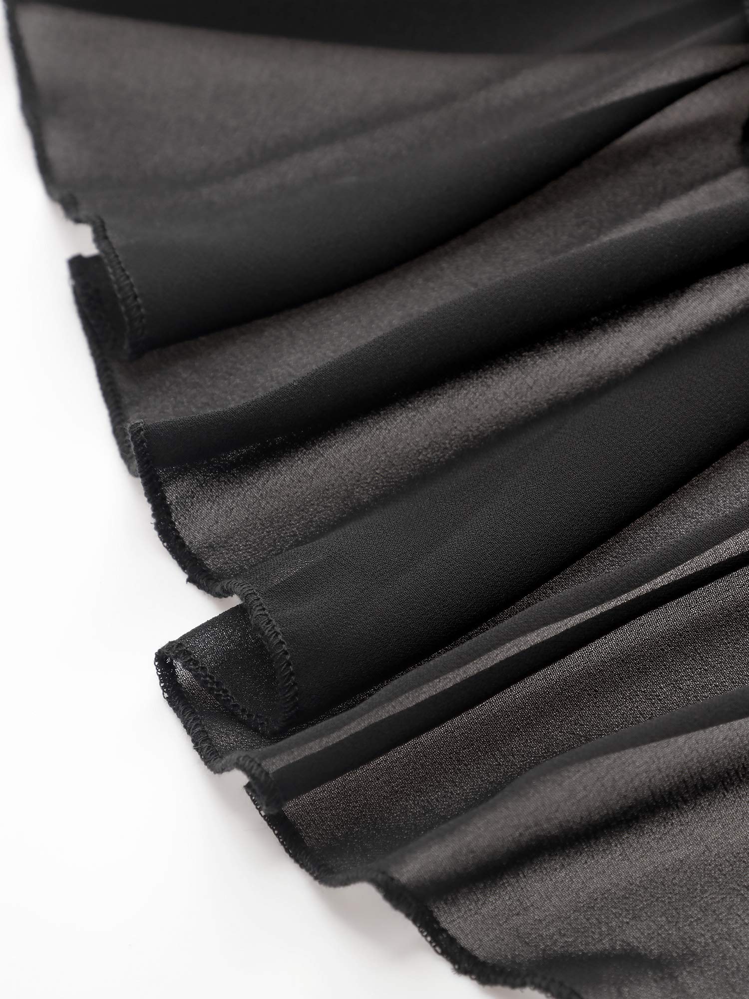 4 Pcs Sarongs Coverups for Women Swimsuit Wrap Skirt Beach Bikini Bottom Cover up Short Skirt Chiffon Cover Ups for Swimwear(Bla