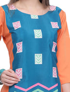Pinkmint Women'S Crepe Regular Kurta (530102_Blue_Xxx-Large)