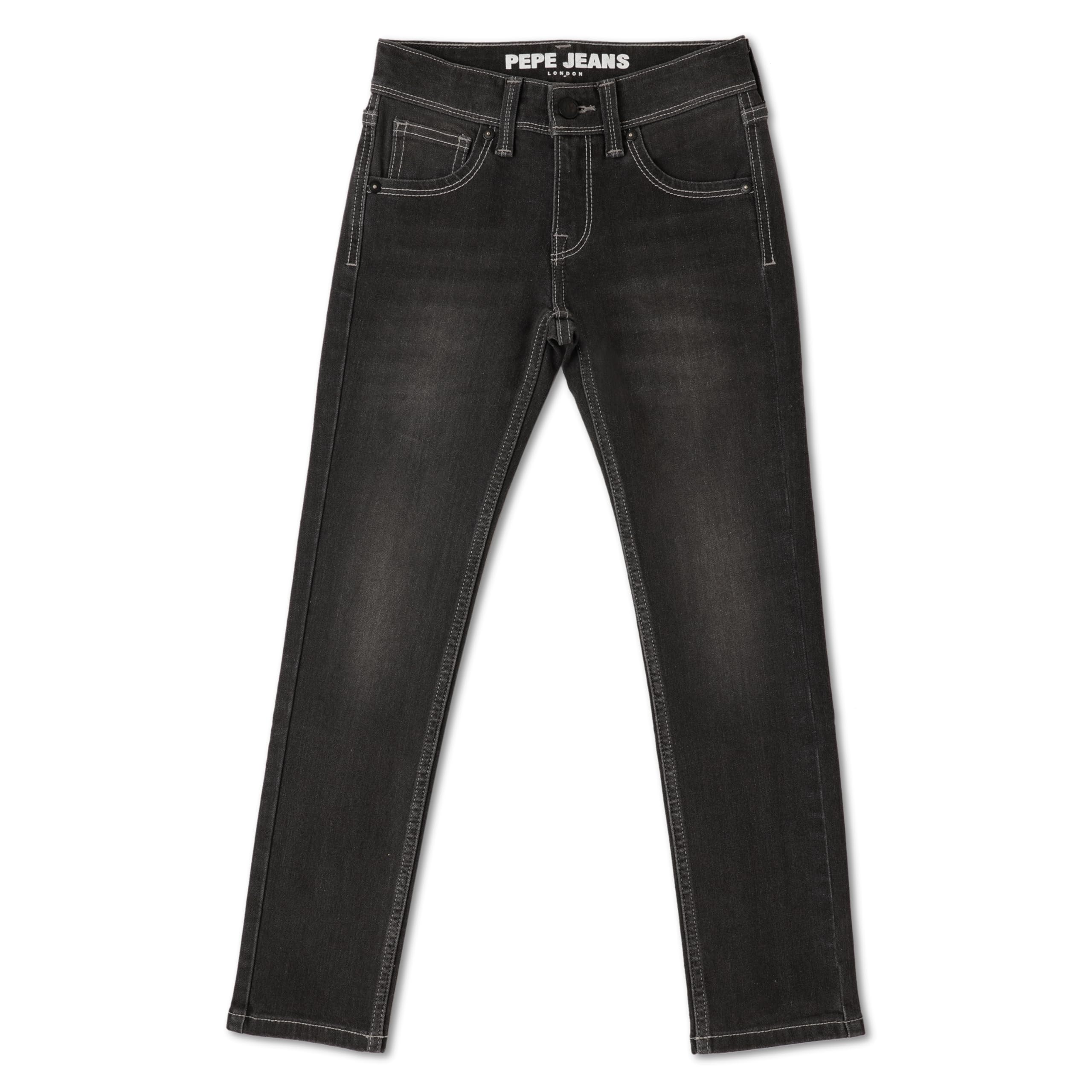 Boys Grey Mid Rise Slim Fit Jeans