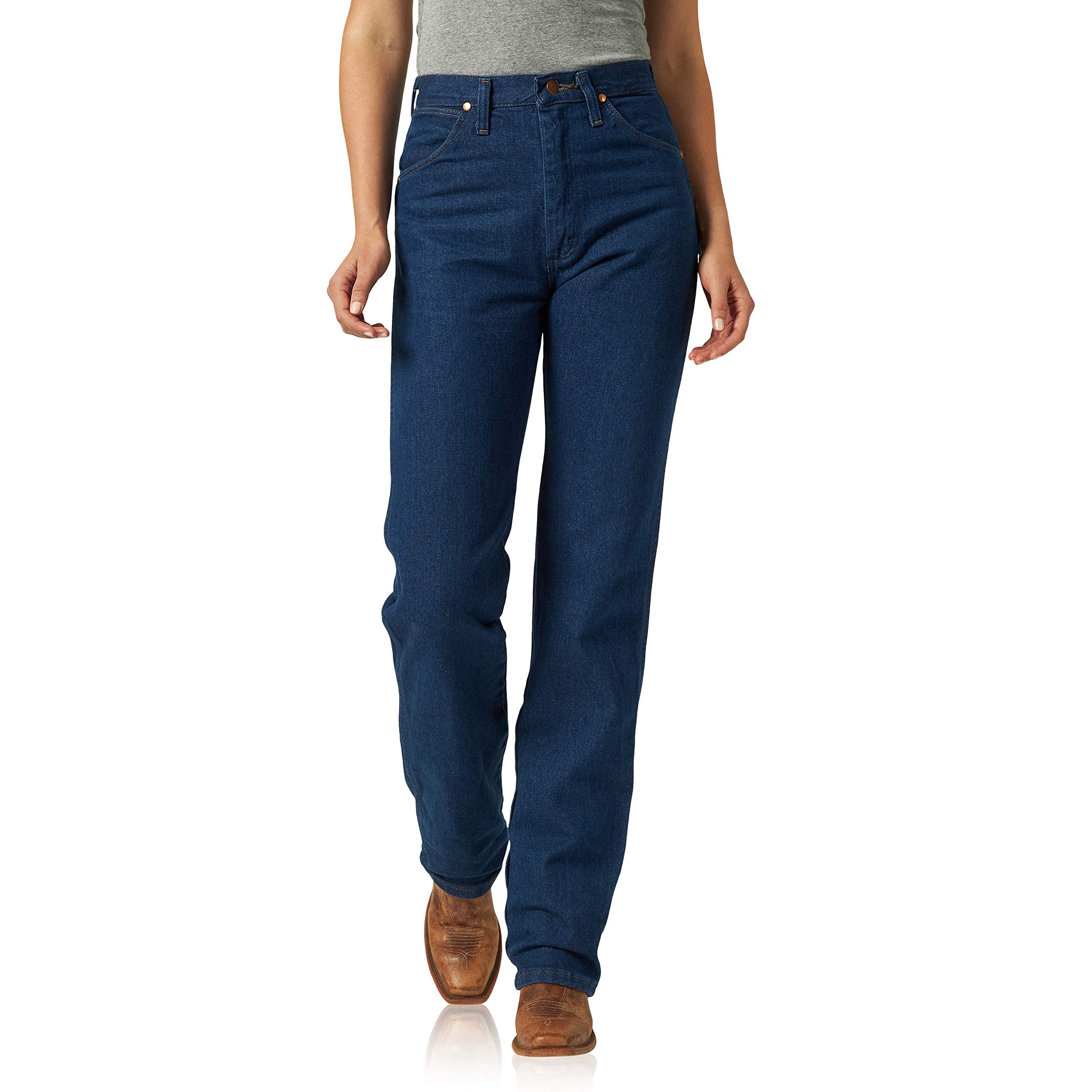 Wrangler Women's Cowboy Cut High Rise Slim Fit Tapered Leg Jean, Prewash, 11-30