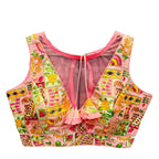 Vihu Fashion Womens Phanotm Silk Floral Sleeveless Saree Blouse